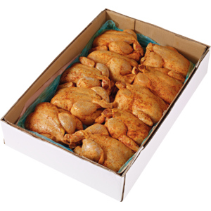 Poulet, geschlitzt, gewürzt, tiefgekühlt, 10 x 1 kg Poulet, geschlitzt, gewürzt, tiefgekühlt, 10 x 1 kg