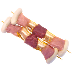 Restaurant-Spiessli (Rind/Schwein/Speck/Cipollata), 1 x ca. 150 g Restaurant-Spiessli (Rind/Schwein/Speck/Cipollata), 1 x ca. 150 g