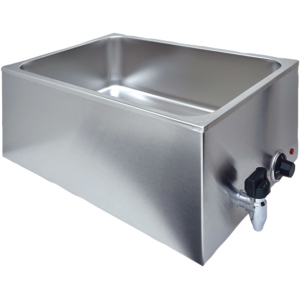 ProEquip Bain Marie mit Ablasshahn, Inox, 230 V, GN 1/1, 150 mm