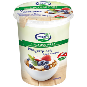 Züger Magerquark, laktosefrei, 500 g