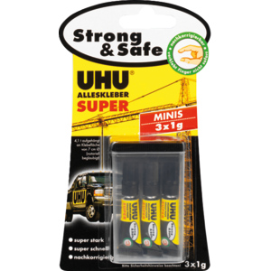 UHU Alleskleber Super Strong & Safe 3 x 1 g UHU Alleskleber Super Strong & Safe 3 x 1 g