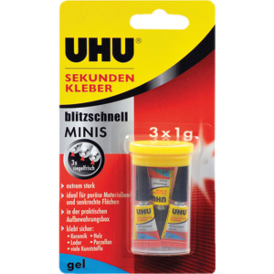 UHU Sekundenkleber minis 3 x 1 g UHU Sekundenkleber minis 3 x 1 g