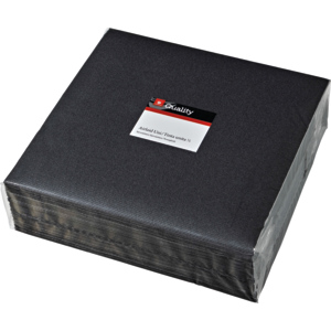 Quality Servietten Airlaid, 40 x 40 cm, schwarz, 12 x 50 St Quality Servietten Airlaid, 40 x 40 cm, schwarz, 12 x 50 St