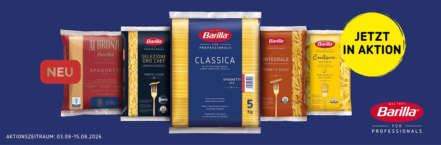 Barilla FOR PROFESSIONALS. Jetzt in Aktion!